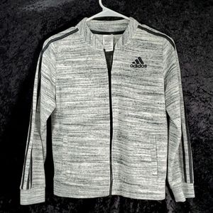 KIds Boys Adidas Full Zip sweatshirt Gray and Black Awesome shirt